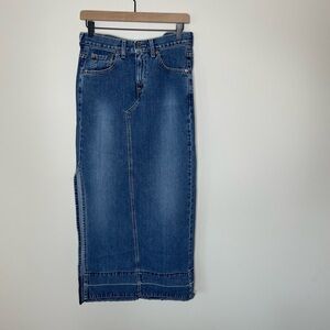 Levi's Blue Denim Maxi Skirt